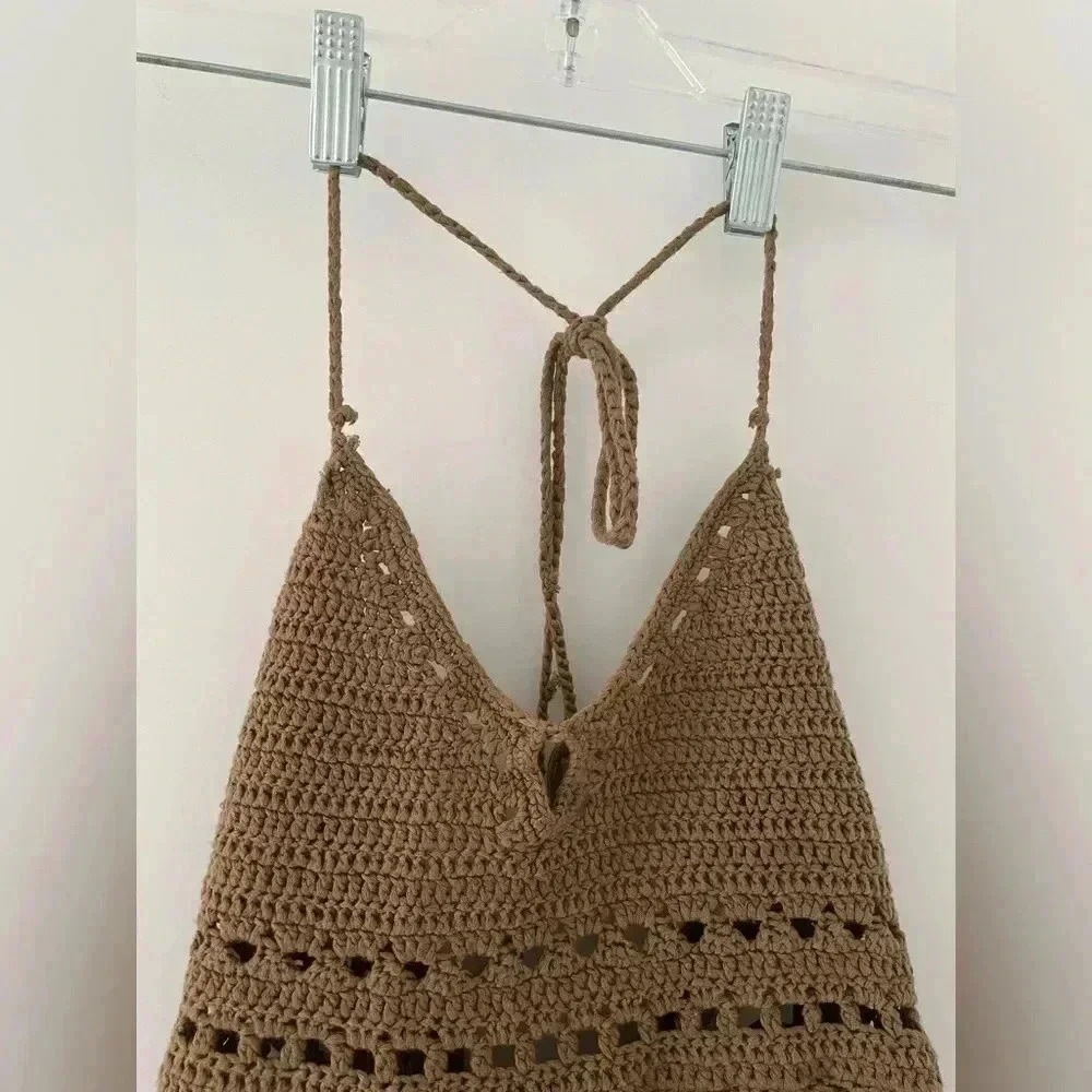 Crotchet Brown Top​​​​​​​​​​​​​​